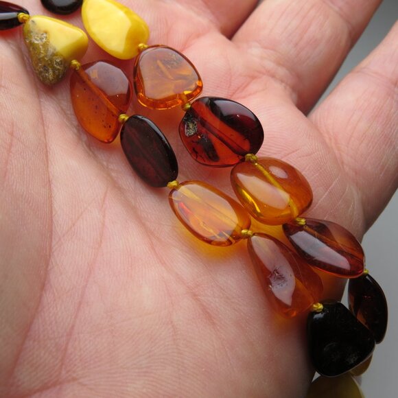 Authentic Amber Lady's Necklace 18" Premium Quality - Picture 3 of 4